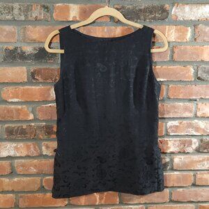 Shanghai Tang 100% Silk Asian Print Sleeveless Longline Blouse Women's US 10